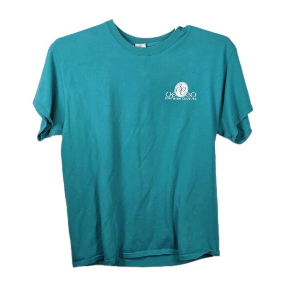 Southern Couture Classic Women's Large Teal  "  Too Much Style " T-Shirt - Picture 1 of 7